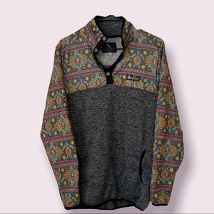 Simply Southern Colorful Ocean Aztec Print Pullover Sweater Size Large